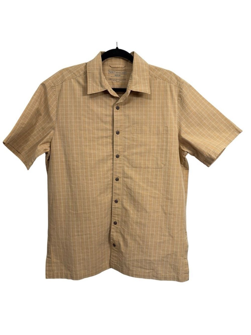 5.11 Tactical Button-Up Shirt Size M Tan Plaid
